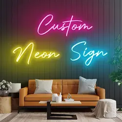 Grande insegna al Neon personalizzata Business Led Light personalizzata personalizzata grande Logo insegna al Neon per la decorazione della parete della festa di buon compleanno di nozze