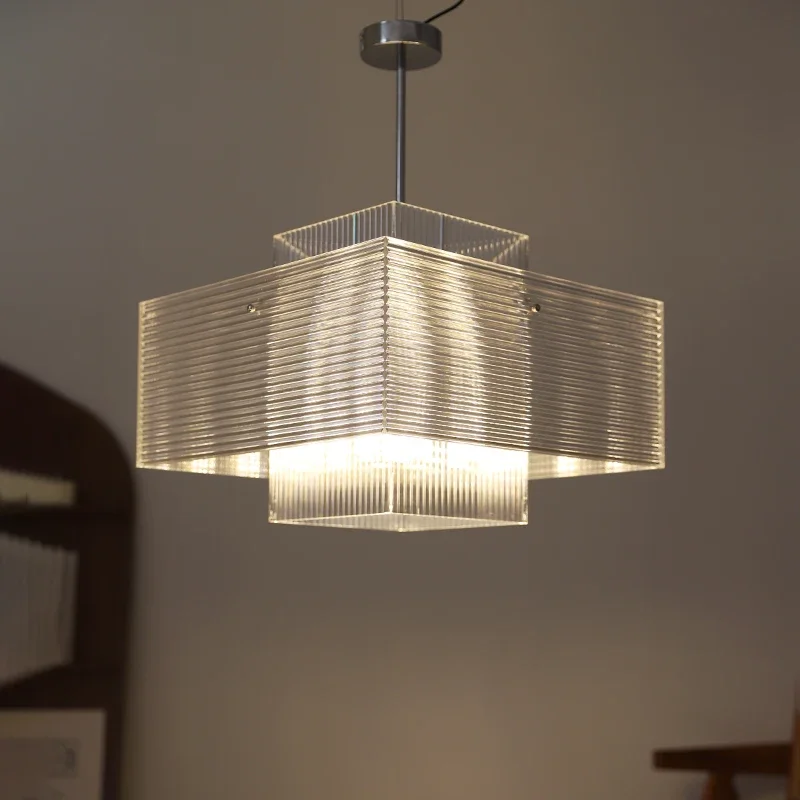 Lampe suspendue de style industriel géométrique chinois, lampes ReLabels modernes et simples, luminaires de salon, salle à manger et chambre à coucher