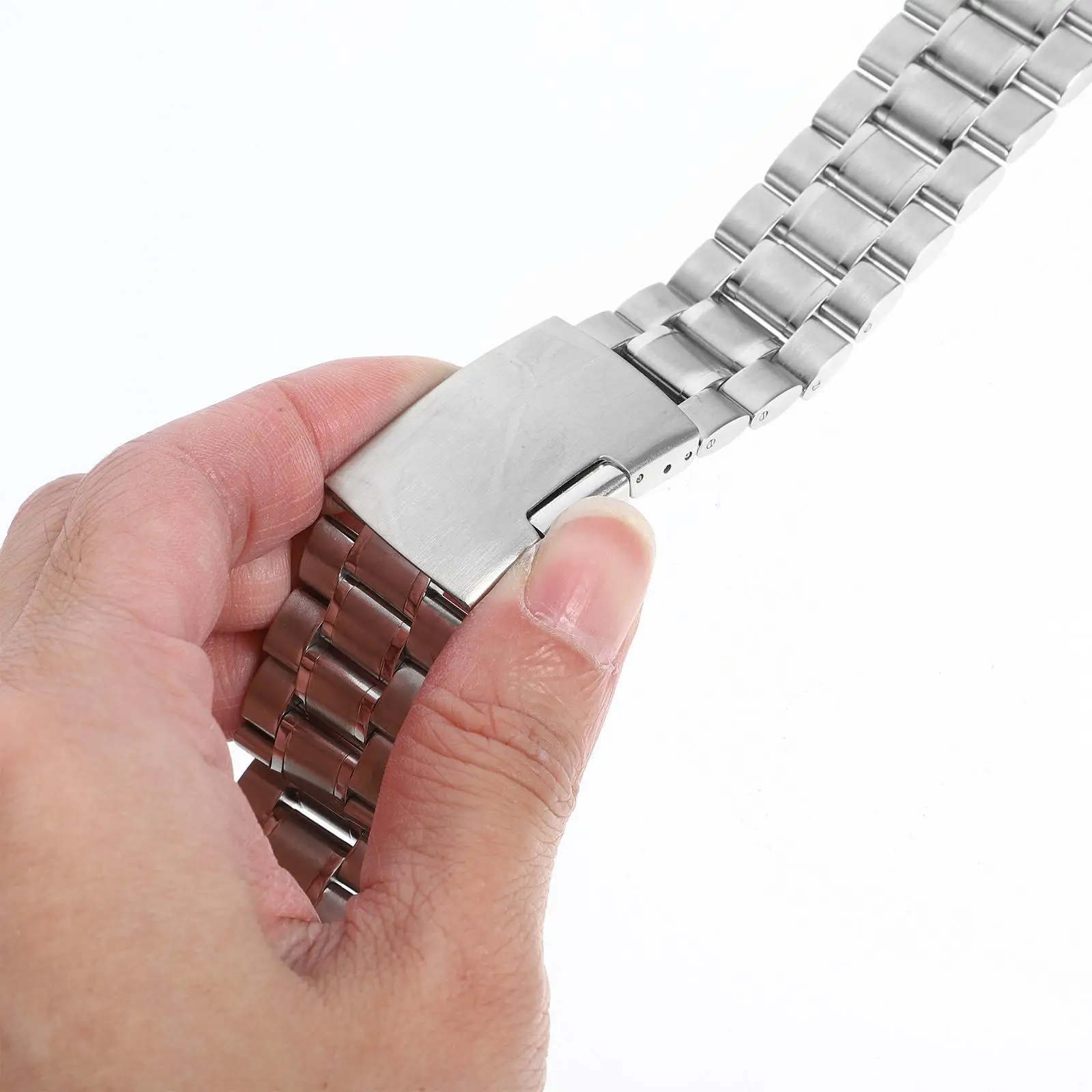Мужские ремешки для часов 22 мм, винтажный ремешок из нержавеющей стали 22 мм, металлический конец смарт-браслетов