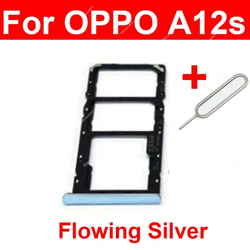 For OPPO A12 A12s A15 A15S 4G A16 A16S A17 A17K  Card Slot Reader Adapter Sim Card Tray Holder Replacement Repair Parts