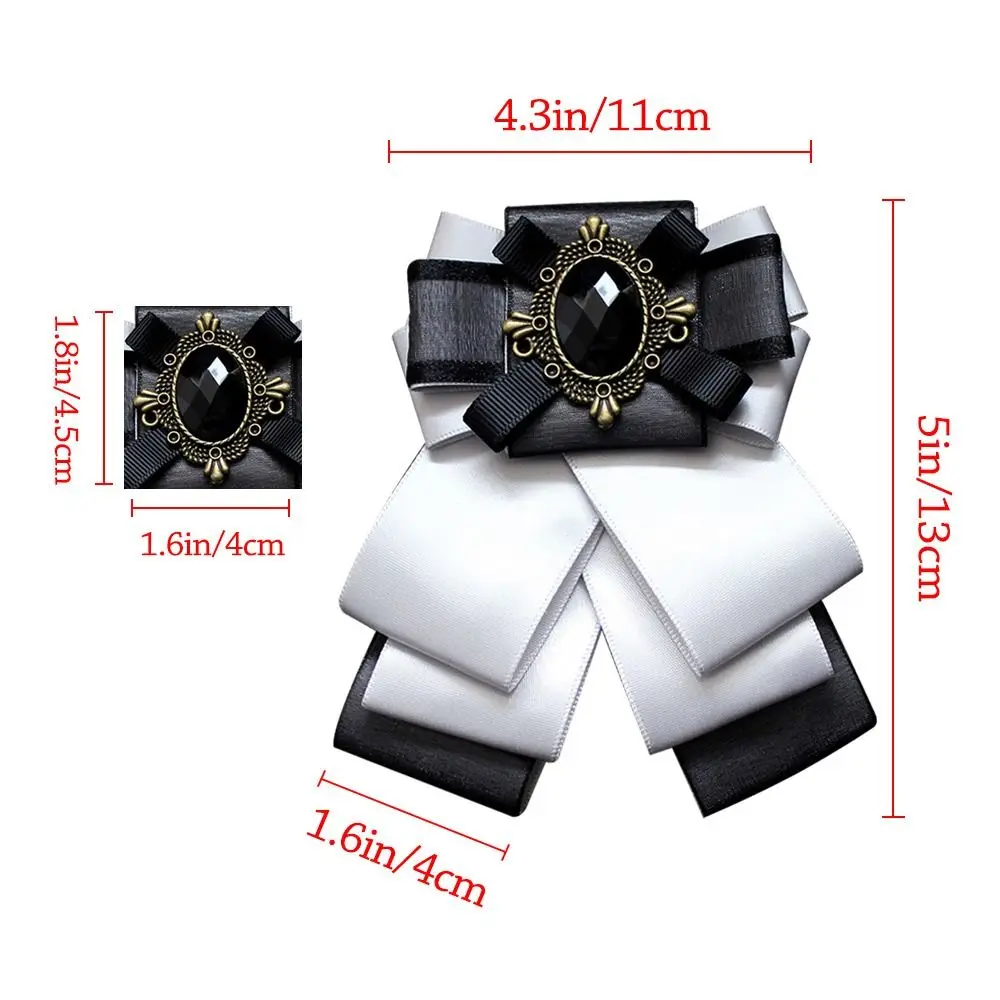 リボン合金クリスタル固体蝶ネクタイ多層調節可能な弾性バンドシャツネクタイクリップヴィンテージ襟花男性女性