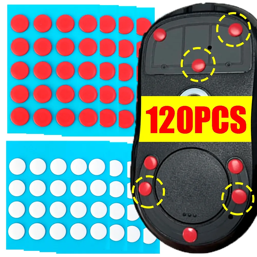 6mm/7mm Diameter Small Dots 20-120Pcs Universal Mouse Skates Mice Glide Feet ICE Control Speed Version DIY for Rubberized Mouse
