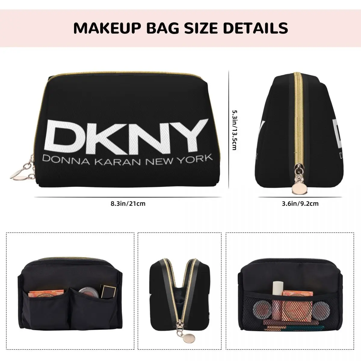 DKNYs Makeup Bags Stylish Large Capacity Cosmetic Bag Outfits Women Zipper Beauty Toiletry