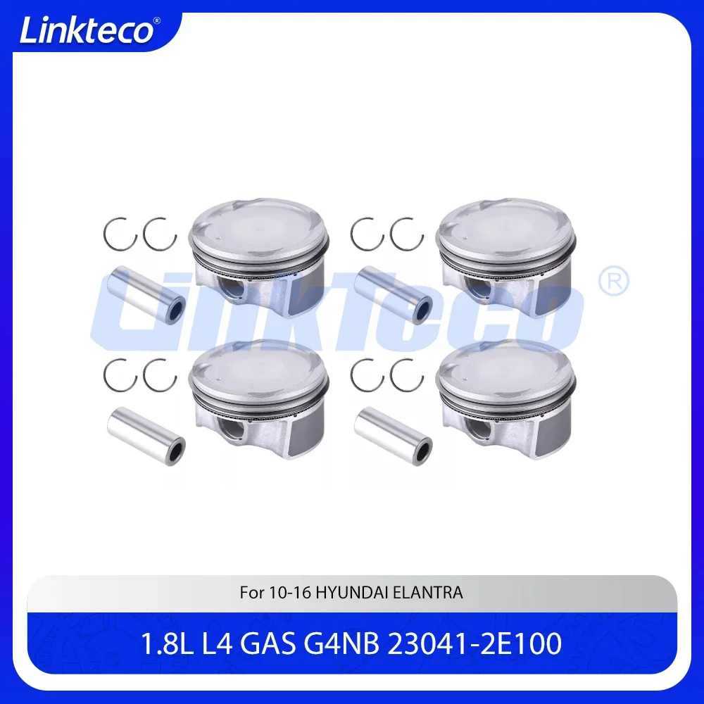 

Engine part Piston & piston rings set Fit 1.8 L T L4 GAS G4NB For 10-16 1.8L HYUNDAI ELANTRA V Coupe JK Saloon MD UD 23041-2E100