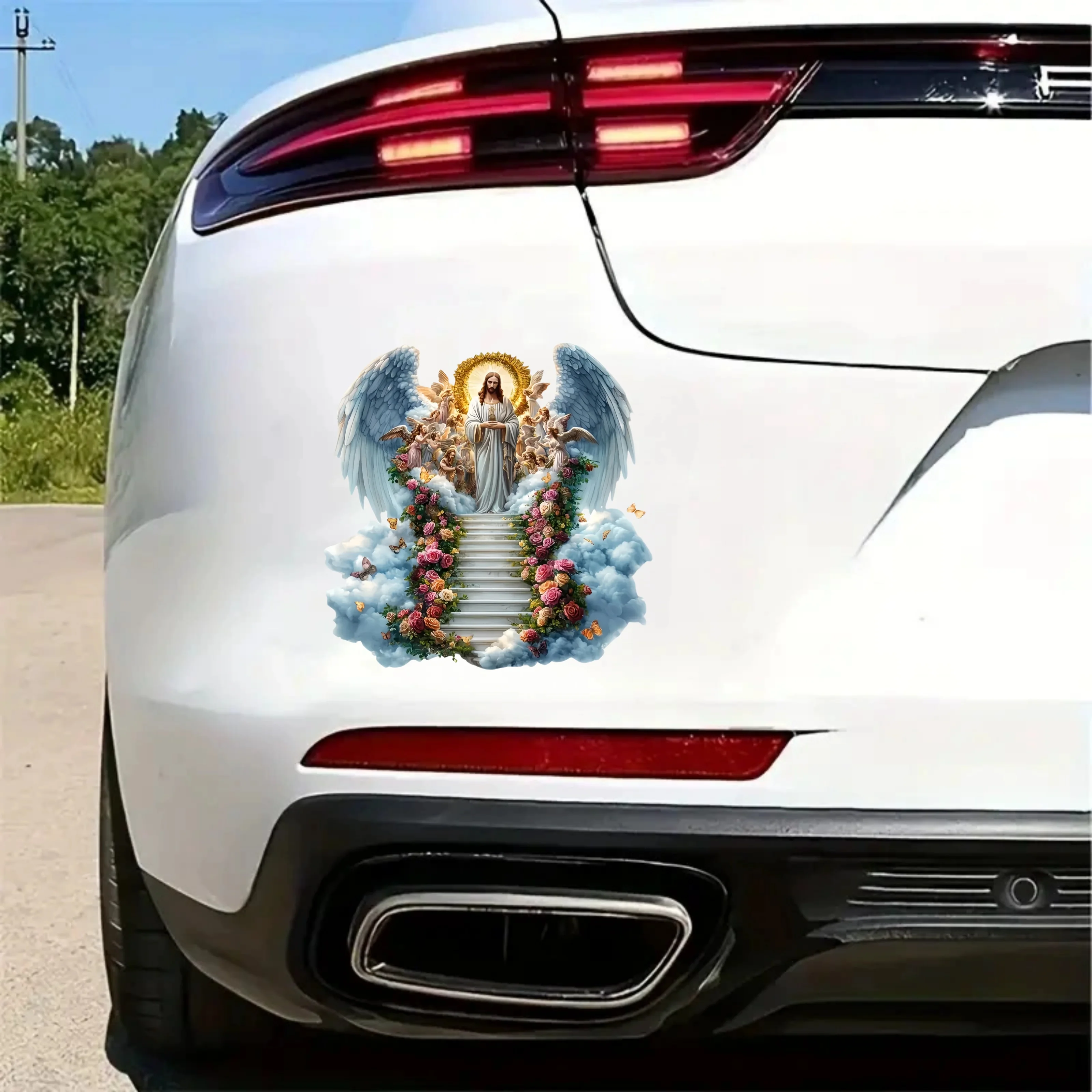 Sacred Jesus Decal Perfect Gift for Religious Beliefs Stickers for Laptops Cars Phones Vinyl Waterproof Q09