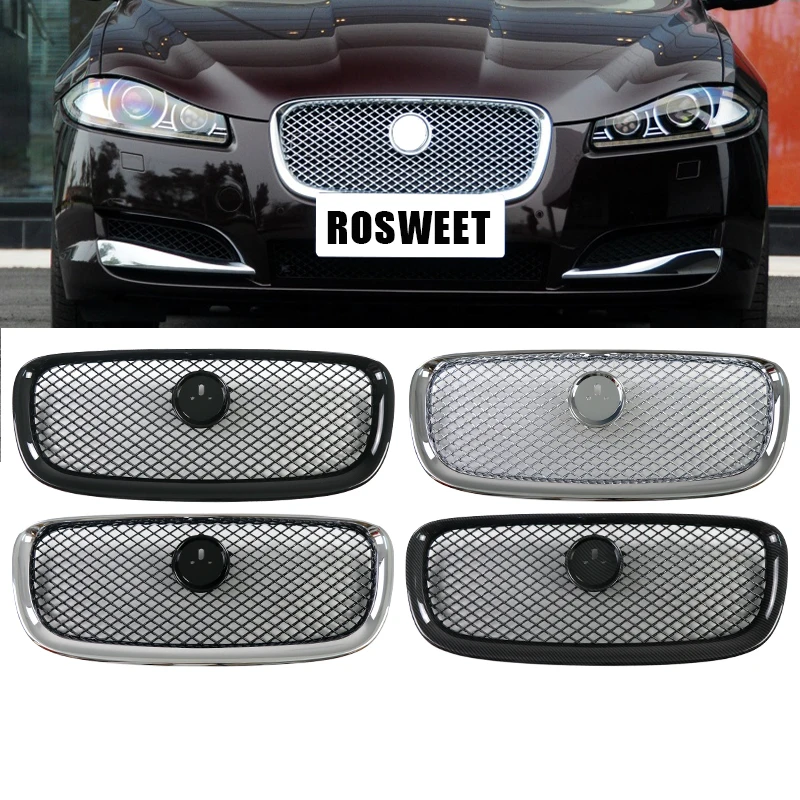 Front Bumper Upper Grille Central Radiator Grill For Jaguar XF 2008-2015 Car Front Mesh Grille Auto Replacement Parts