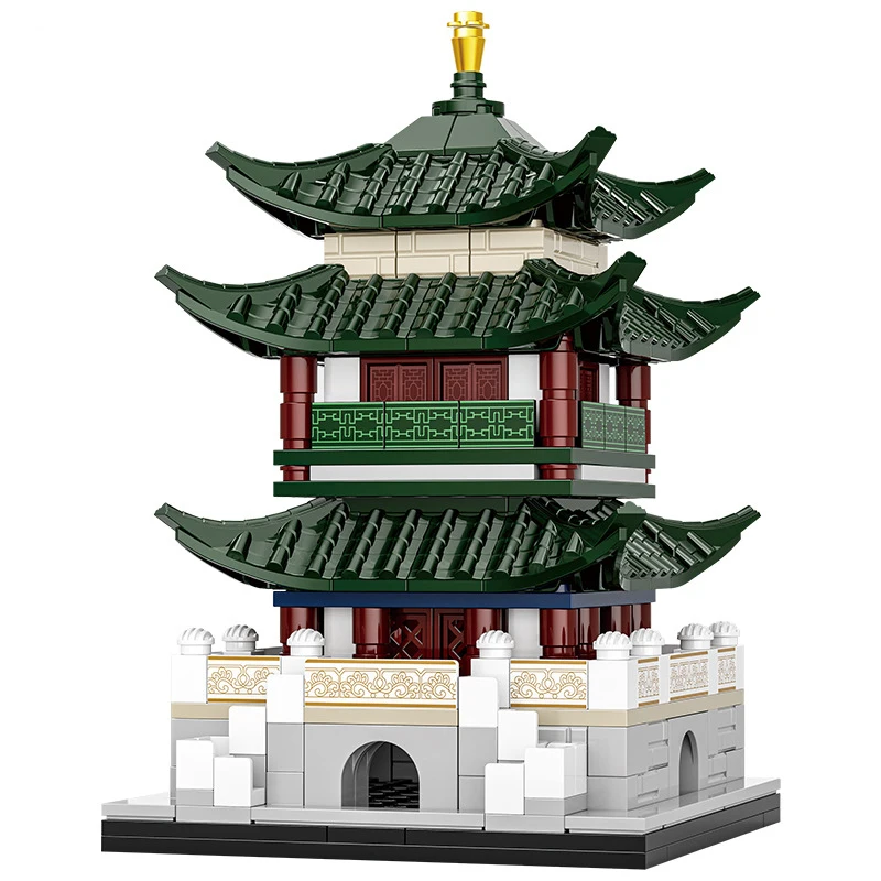 

Chinese Ancient Architecture Series Bell Tower of Xi'an Home Decoration Ornaments Building Blocks Bricks Toys Gifts