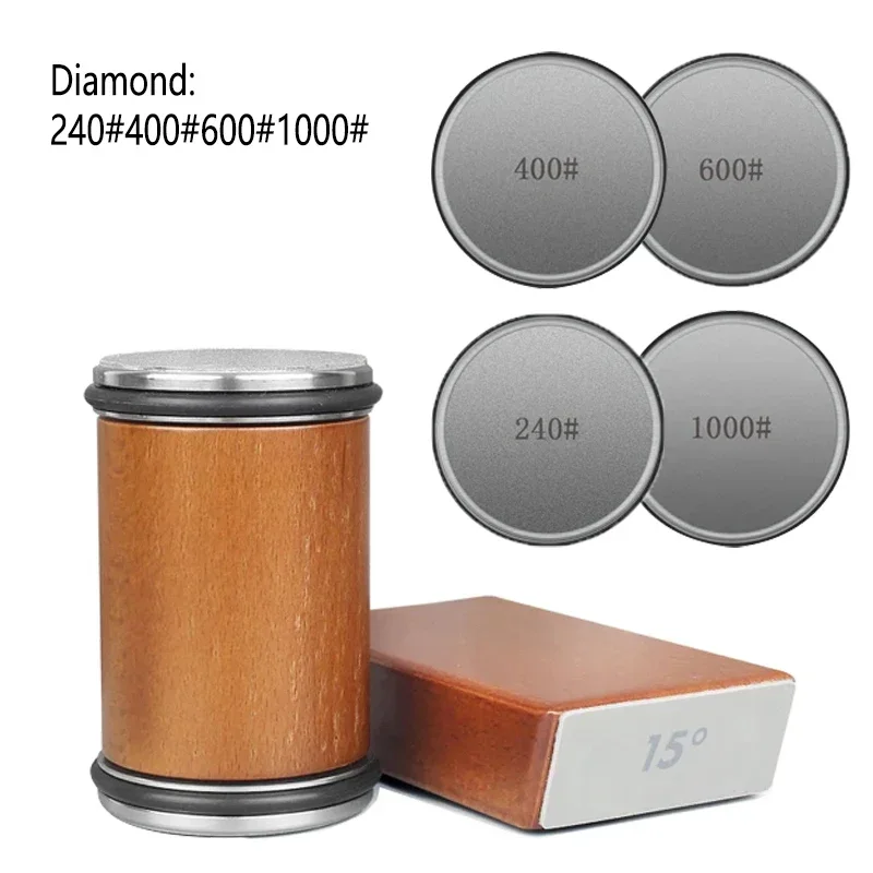 

Магнитный роликовый точильный камень для ножей, Алмазный роликовый точильный камень с 15 °/20 ° шлифовальной системой, кухонные точильные инструменты