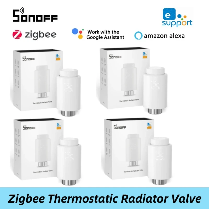 SONOFF TRV Zigbee Thermostatic Radiator Valve TRVZB Smart Temperature Control TRVs Ewelink App Alexa Google Smartthings ZHA MQTT