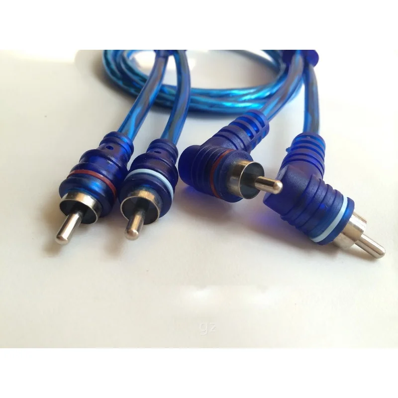 5m Pure Copper Car Amplifier Cable - 40-Core 5.5mm PVC Subwoofer Audio Wire Blue
