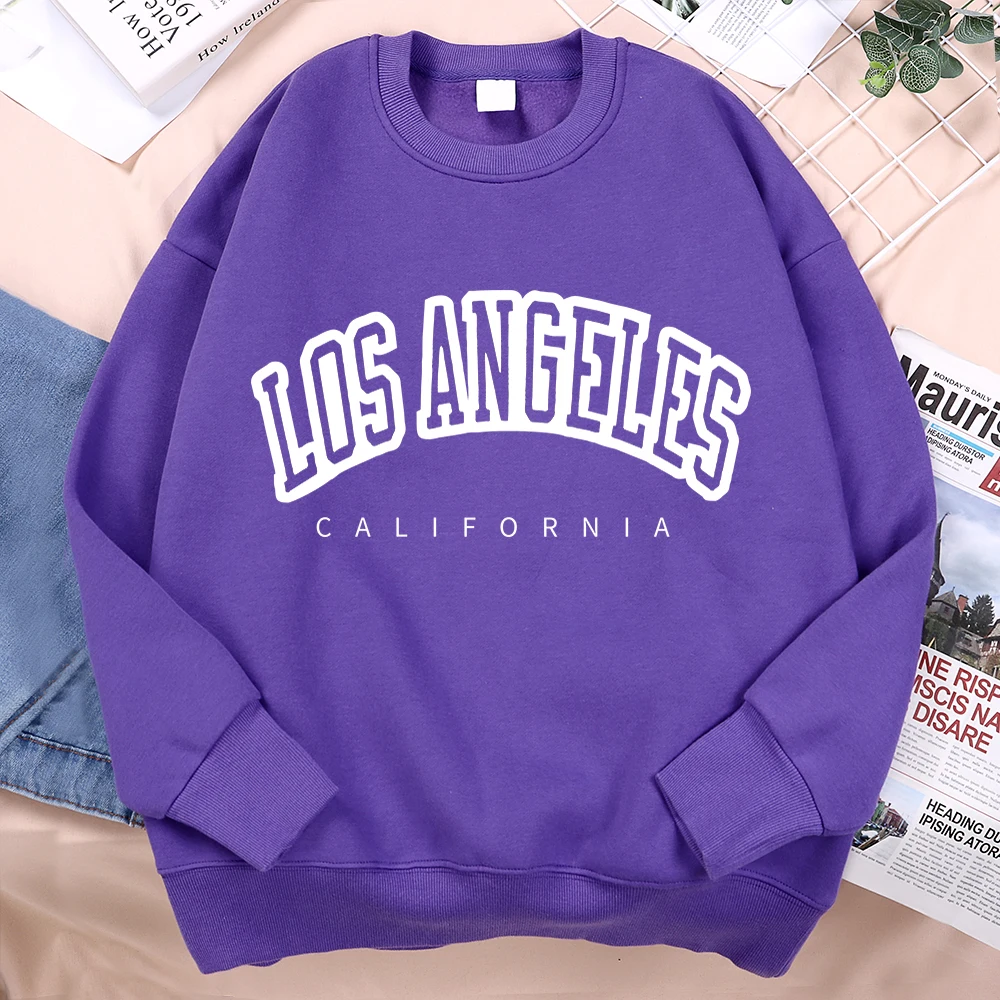 Los Angeles California City Hoody Men Women Fashion Loose Hoodie Hip Hop Fleece Sweatshirt Fashion Crewneck Pullover Couple