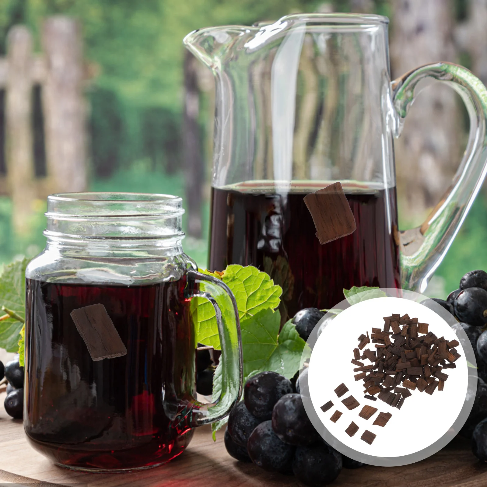 

1 Pack Wine Oak Chips Toasted French Oak Pieces For Aging Whiskey Red Wine Brewing Supply Small Wood Chips Brewing