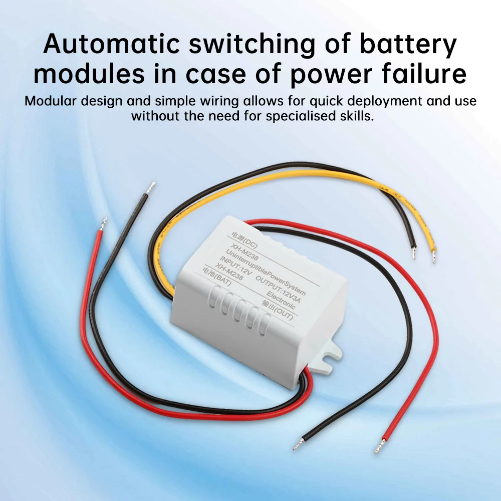 Mini Module UPS XH-M238, commutation automatique sans couture, contrôleur d'alimentation DC12V pour serveur de surveillance de routeur