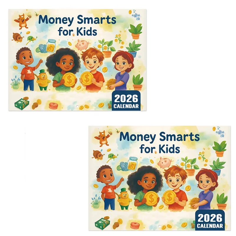 

Настенный календарь на 2026 для детского финансового планирования, тематическое образовательное средство — креативный интерактивный планировщик для кабинета в классе