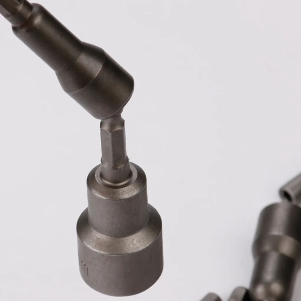 2pcs Nut Driver Bit Hexagon Socket and Shank Quick-release Nut Setter Driver Drill Bit Set, 65x10mm