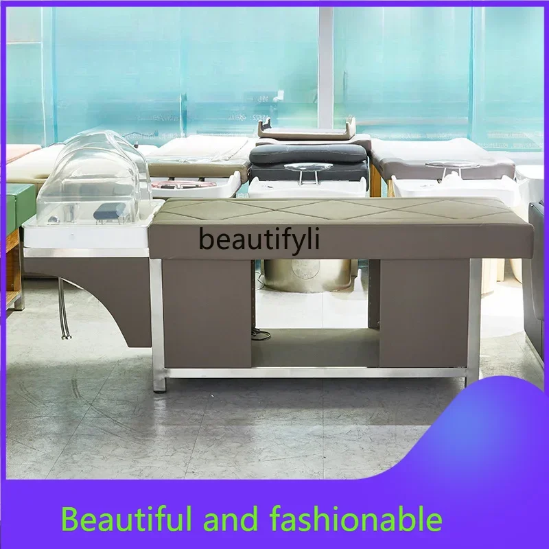 

zGThai Shampoo Chair Barber Shop for Hair Salon Beauty Salon Fumigation Water Circulation Head Therapy Flushing Bed Massage Ear