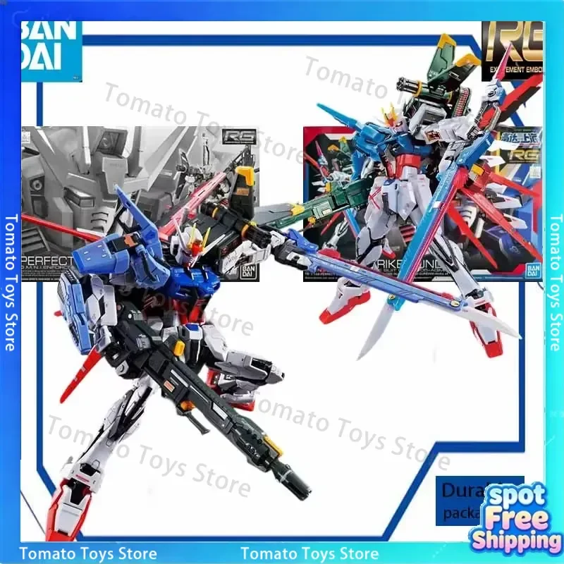 Bandai RG 1/144 Perfect Strike Gundam Gundam SEED Assembly Model Kit Mobile Suit Action Figure Toy Gift with Foam Box