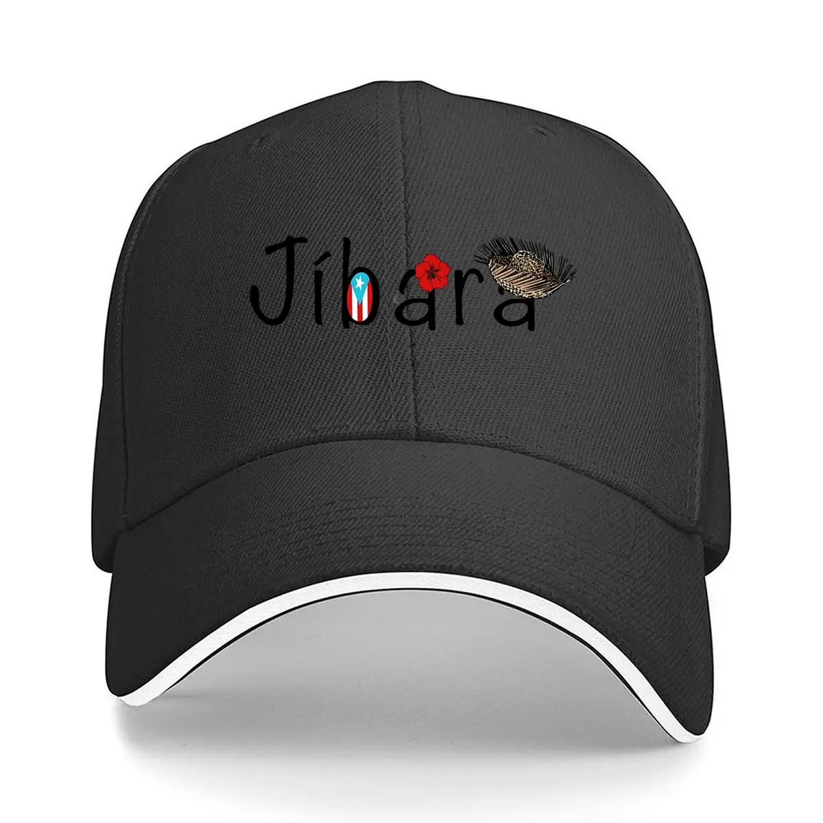 Jibara Puerto Rico Flor De Maga Sandwich Baseball Cap