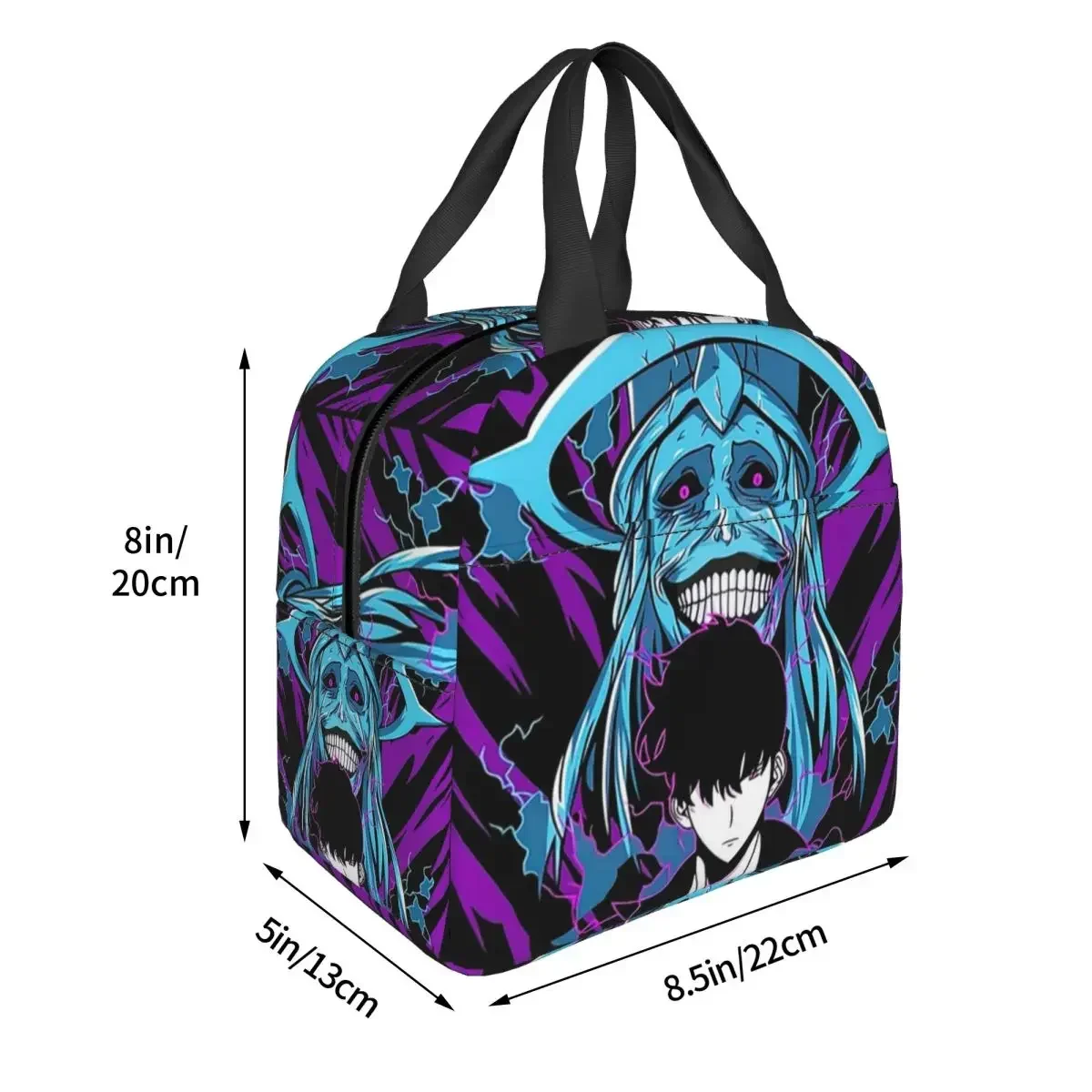 Solo Leveling Anime Arise Insulated Lunch Bag for Women Children Portable Food Boxes Thermal Lunch Box Tote