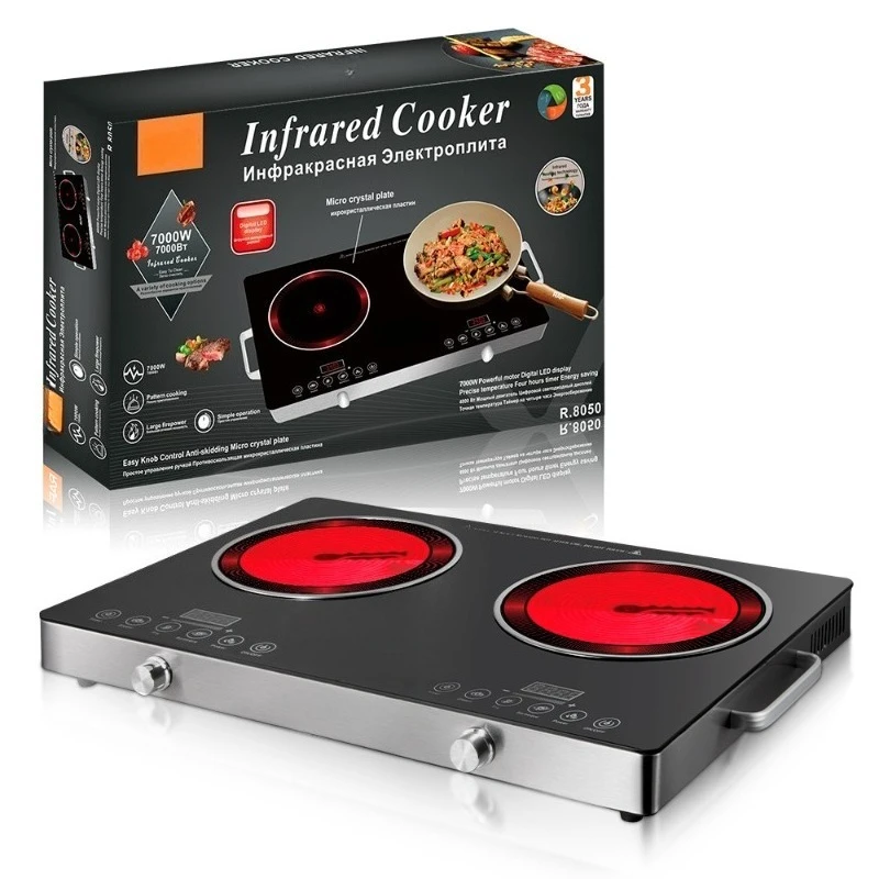 European Household Double Burner Electric Cooktop High Power Smart Multifunctional Energy Saving Cooking Stove