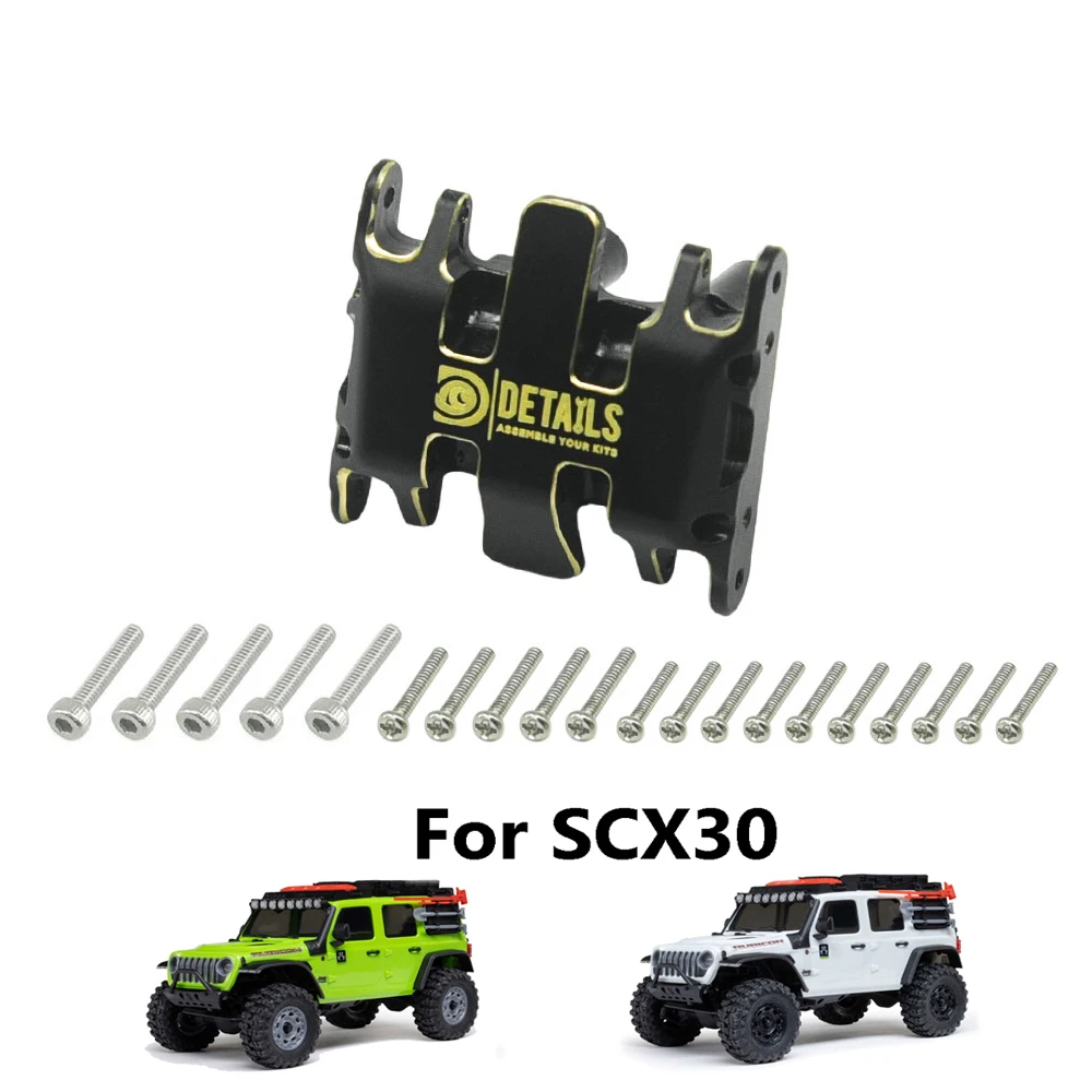 

Aluminum Skid Plate &Brass Skid Plate Upgrade Set for 1/30 Axial SCX30 Jeep Wrangler RC Cars Upgrade Parts
