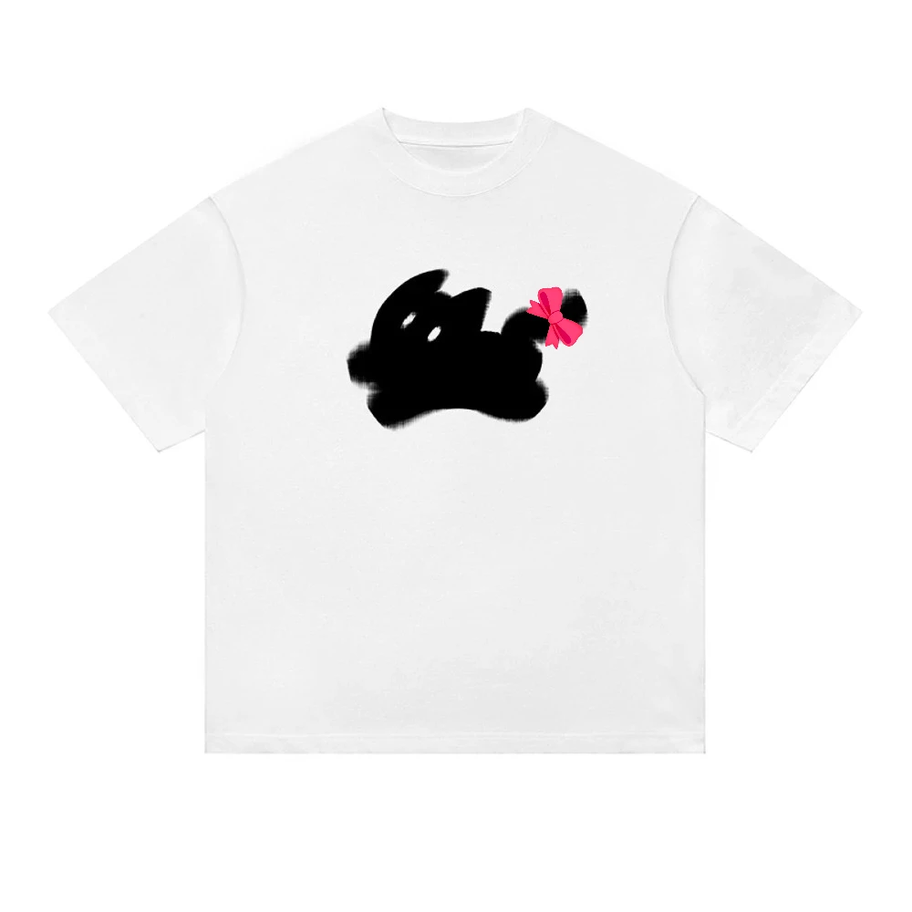 

Women's T-shirt Y2k Clothes Kawaii Tops House Pet Print Streetwear Cute Cat Graphic cotton Clothing Autumn and winter innerwear