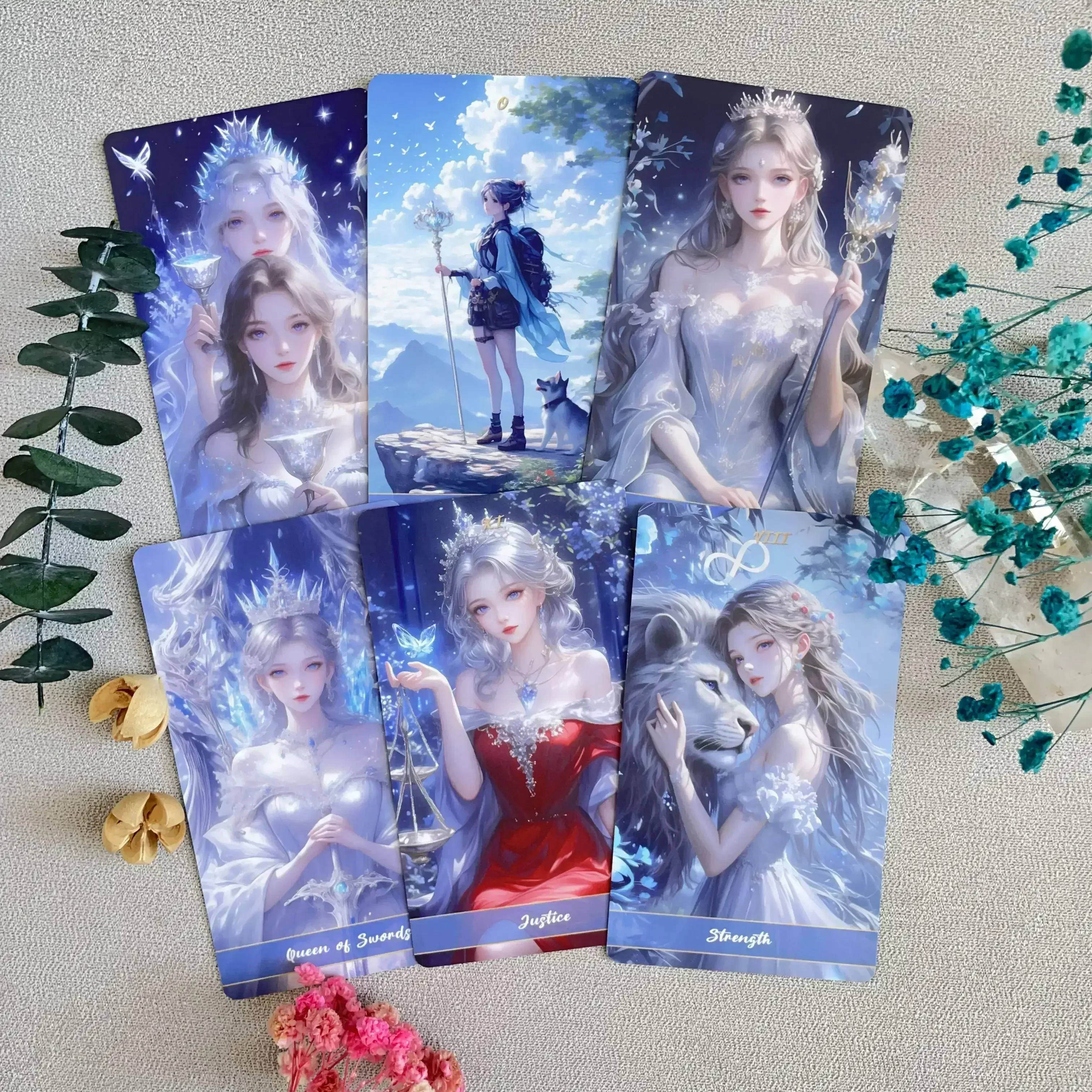 Genuine Divination Deck Crystal Love Tarot Cards New 2024 12x7 Oracle Card Decks Beginners High Quality Matte