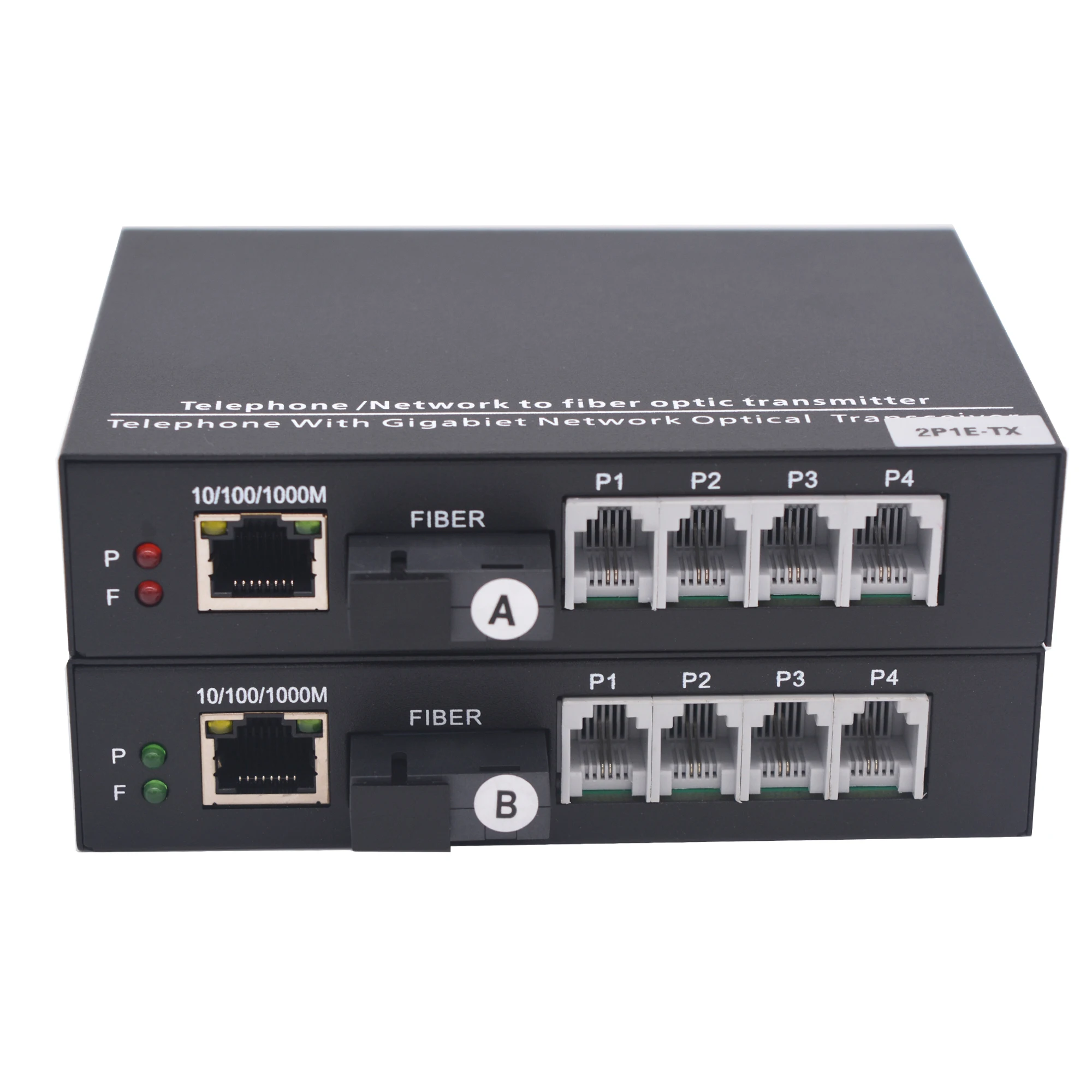 100Mbps Ethernet over POTS Telephone Fiber Optic Converters Singlemode 20Km a Pair Landline Phone Lines over Fiber Optic Con
