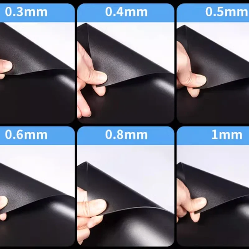 White/Black PP Frosted Plastic Sheet Translucent Board Polypropylene Plate 210x297 200x200mm Thick 0.3/0.4/0.5/0.6/0.8/1/1.5/2mm