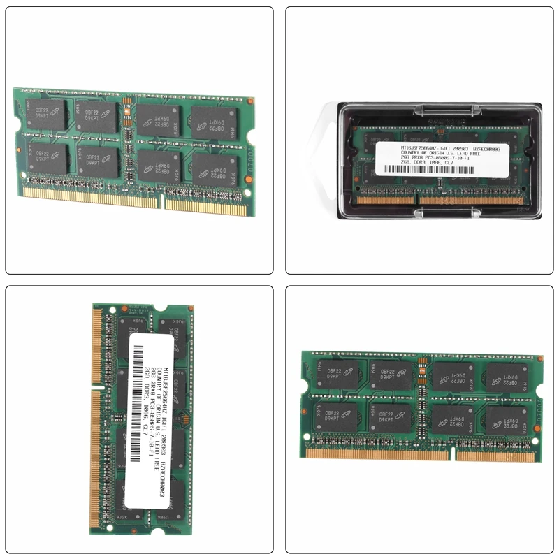 DDR3 2GB หน่วยความจำแล็ปท็อป Ram 2RX8 PC3-8500S 1066Mhz 204Pin 1.5V โน้ตบุ๊ค RAM