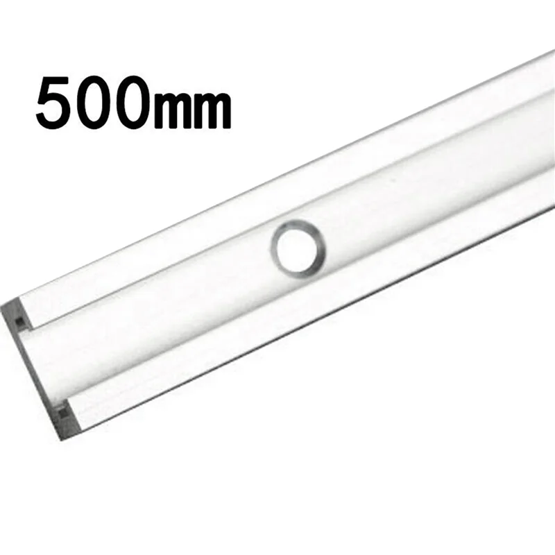 ABRW-4X Dispositivo di scorrimento per barra in alluminio con binari a T Dispositivo per maschera con scanalatura a T per asta calibro per sega da tavolo (500 mm)