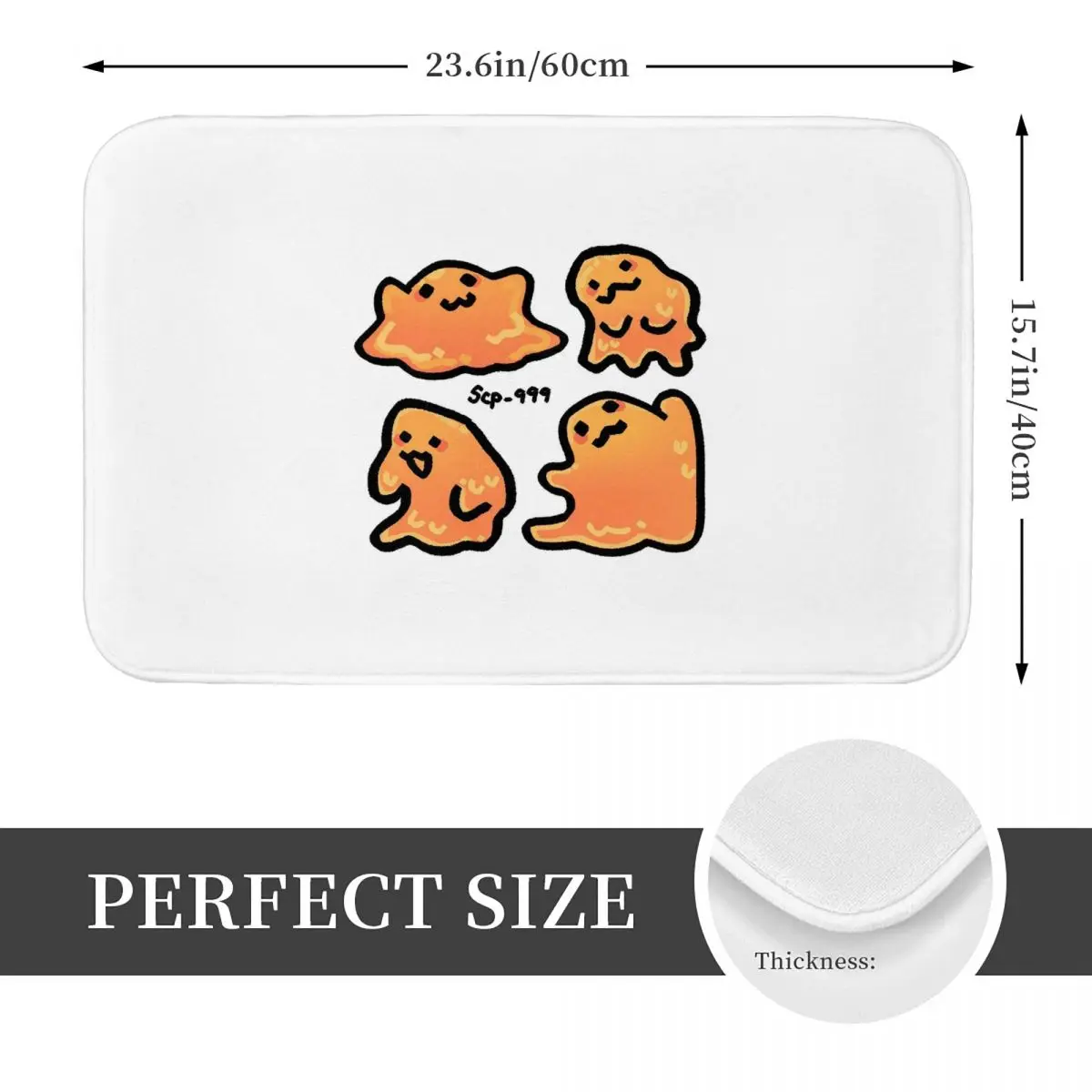 SCP 999 Tickle Monster SCP Foundation Doormat Kitchen Entrance Home Floor Mat Anti-slip Carpet Rug for Balcony Footpad Mats