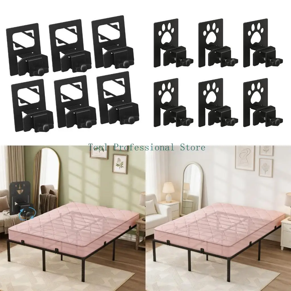 

57QF Nonslip Mattress Gaskets Mattress Metal Retainer Adjustable Slide Stoppers Enhances Mattress Stability for Bed Frame