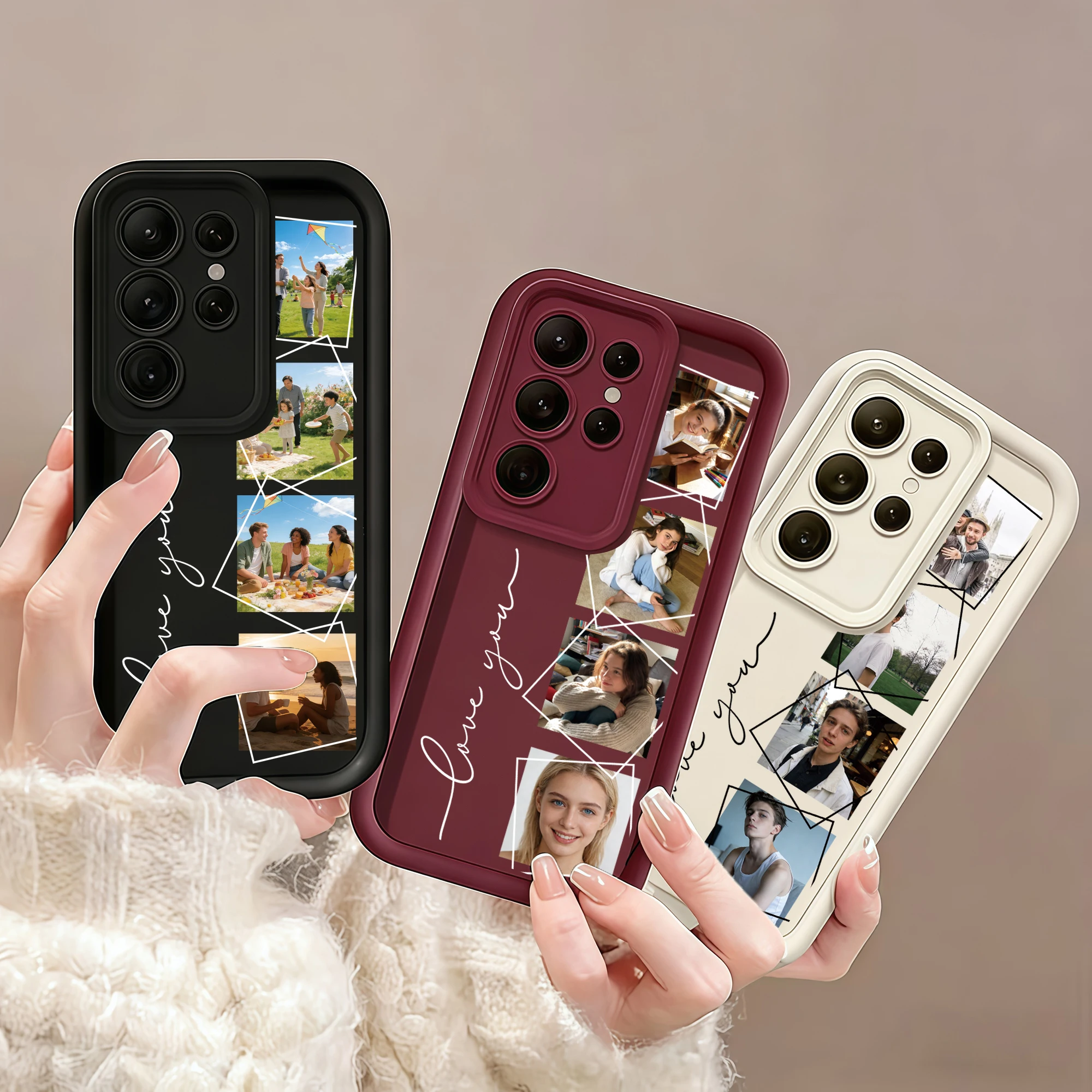 Individuelles Foto Familie Freunde Paar Bilder Weiche TPU Handyhülle für Samsung Galaxy S26 S25 S24 S23 S22 S21 S20 Ultra Plus FE A56 – Detail 3