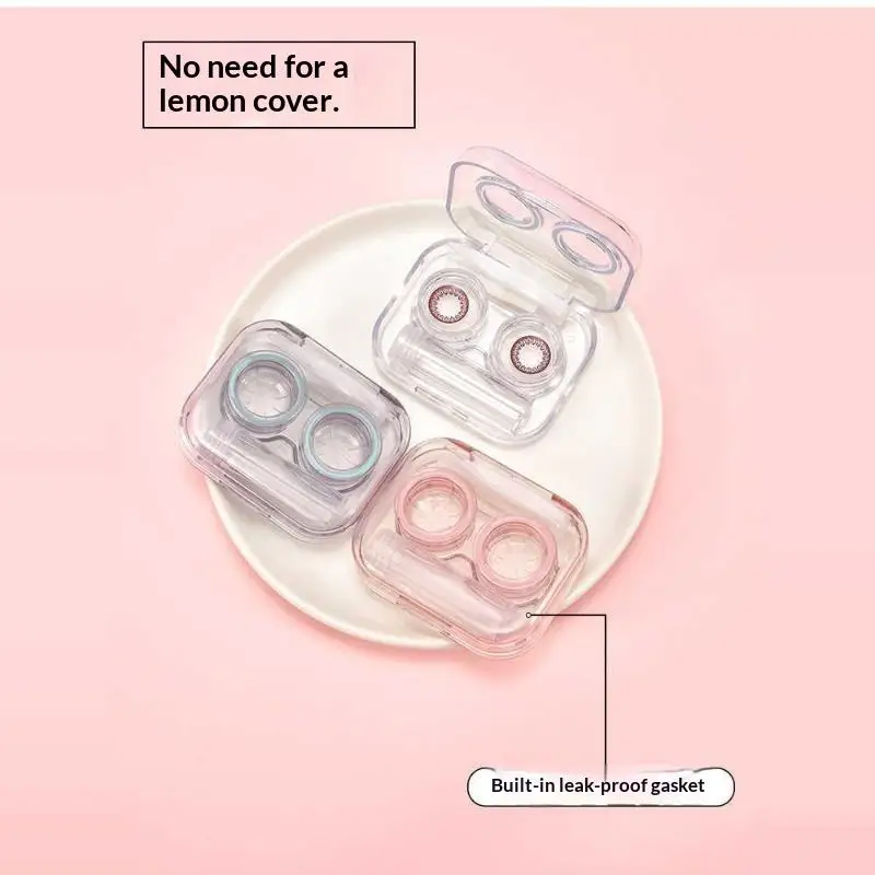 Contact Lens Case Quick Open Design Leakproof Transparent Body Portable Daily Travel Work Storage