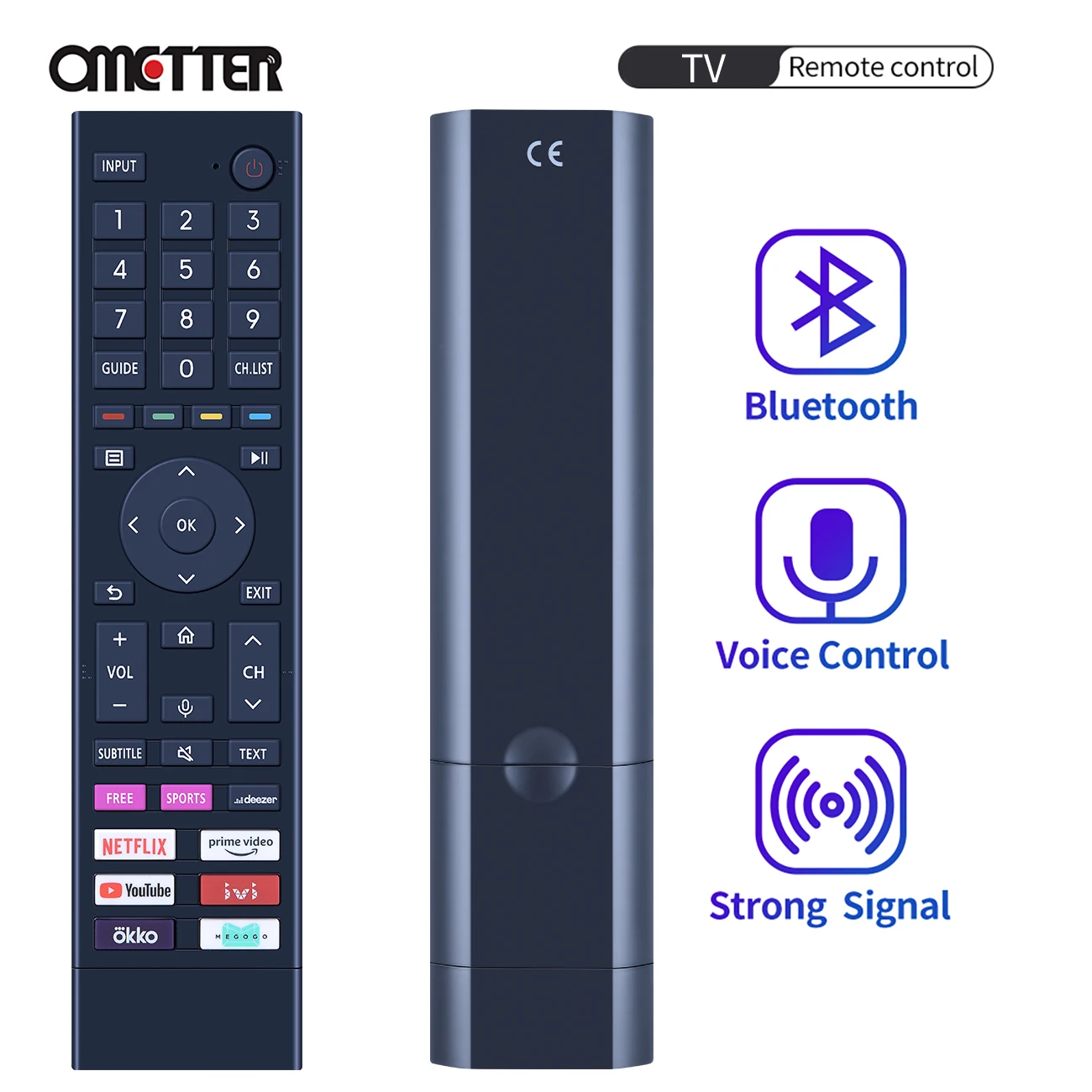 New Voice ERF3E80H(0012) (original) Remote Control for Hisense TV 43A6BG, 43A6G, 50A6BG, 50A6G, 55A6G