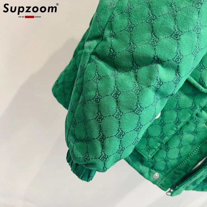 Supzoom-Chaqueta de plumón informal para hombre, abrigo cálido con letras bordadas, Patchwork grande, moda de otoño e invierno, novedad de 2022