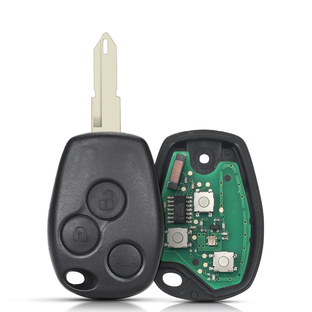 KEYYOU 3 Tasten Fernbedienung Auto Schlüsselanhänger PCF7946 7947 7952E Chip 433 MHz Für Renault Trafic Vivaro Primastar Movano Dacia