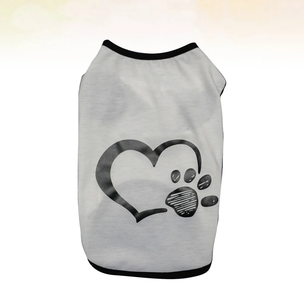 

Dog Clothes White Heart Pattern Pet Vest for Small Dogs Soft Skin-Friendly Fabric Cute Design for Party Photo Shoots