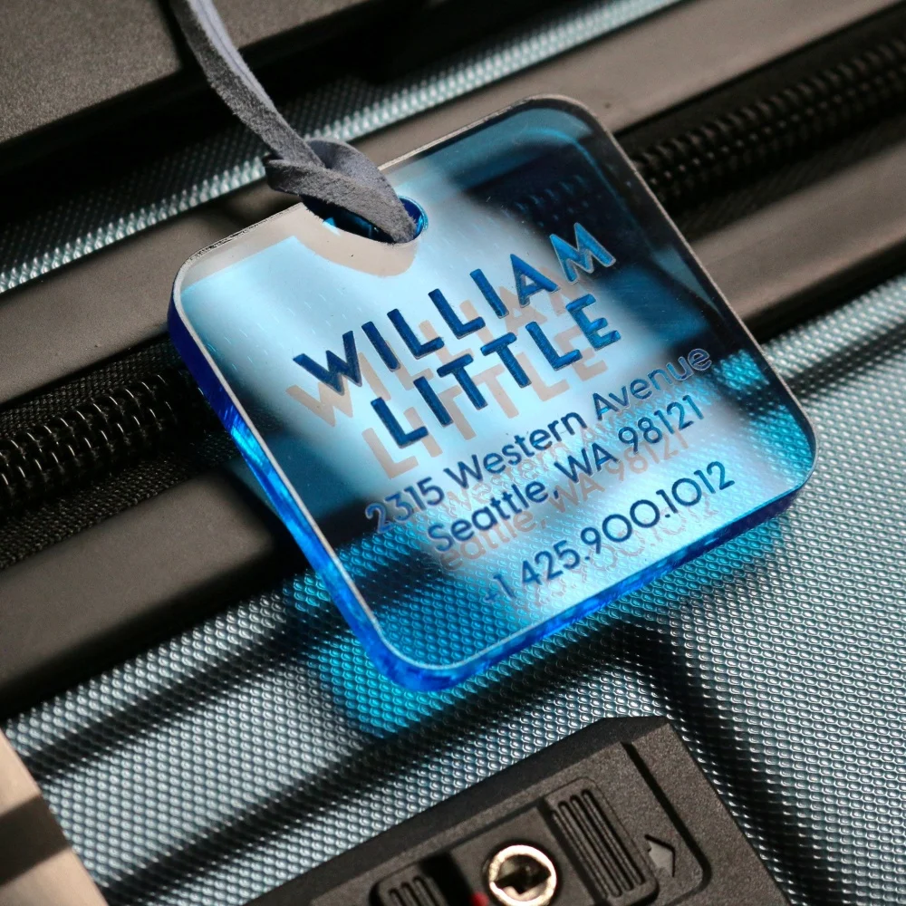 Custom Bag Charm - 1PC Personalized PMMA Premium Square Letter Laser Engraved DIY Accessory for Fashion Lovers, Daily Use & Uniq