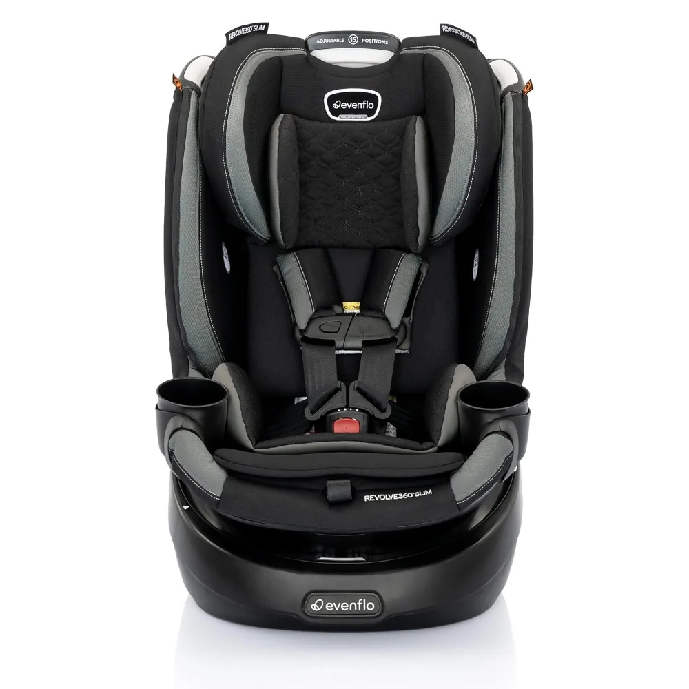 Slim 2-in-1 Rotational Car Seat with Quick Clean Cover (Salem Black)