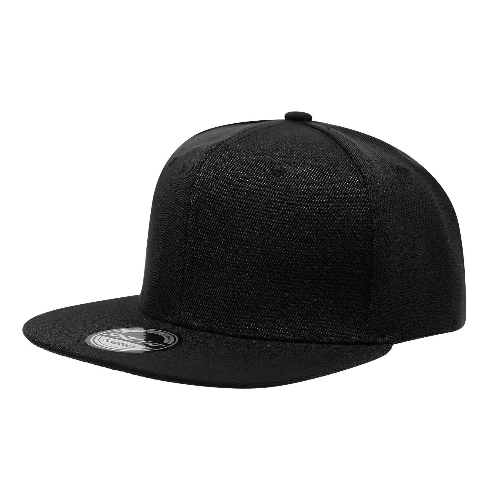 Customized Printed Embroidered Logo Color Blocked Hip-Hop Hat Men's And Women's Street Dance Solid Color Flat Edged Baseball Cap