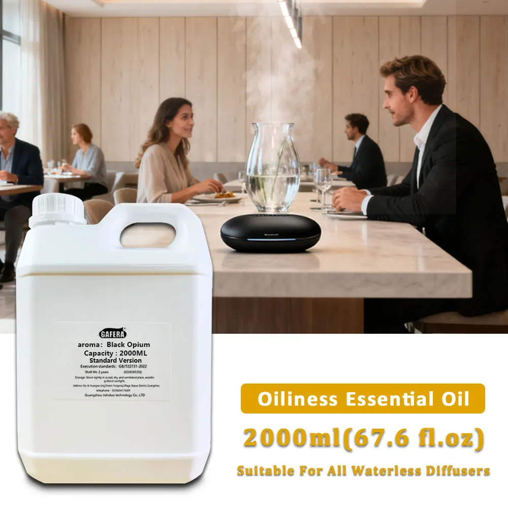 GAFERA 2000ml (67.6 fl.oz) Black Opium/Ice Age Essential Oils - For All Waterless Diffuser, Diffuser Replenish Aromatherapy Oil