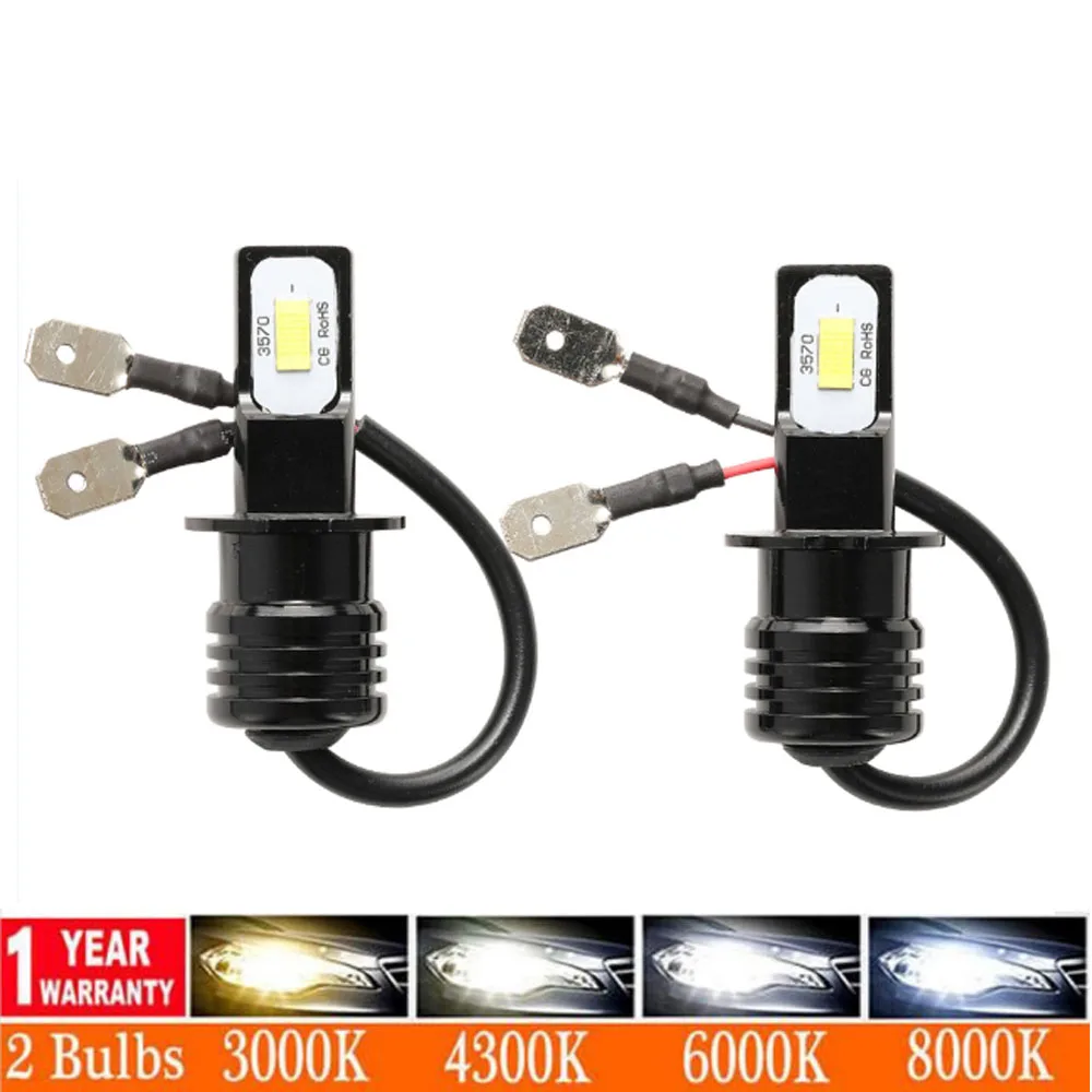 2pcs Mini 880 881 H4 Super Bright No Error Led Fog Lamps H1 H3 H7 H11 9006 Auto Driving Canbus Car Headlight Lights White Yellow