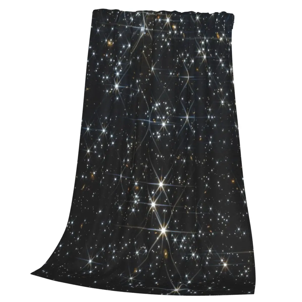 Sparkling Starry Night Effect 2 Blankets Soft Warm Flannel Throw Blanket Bedding for Bed Living room Picnic Travel Home Sofa