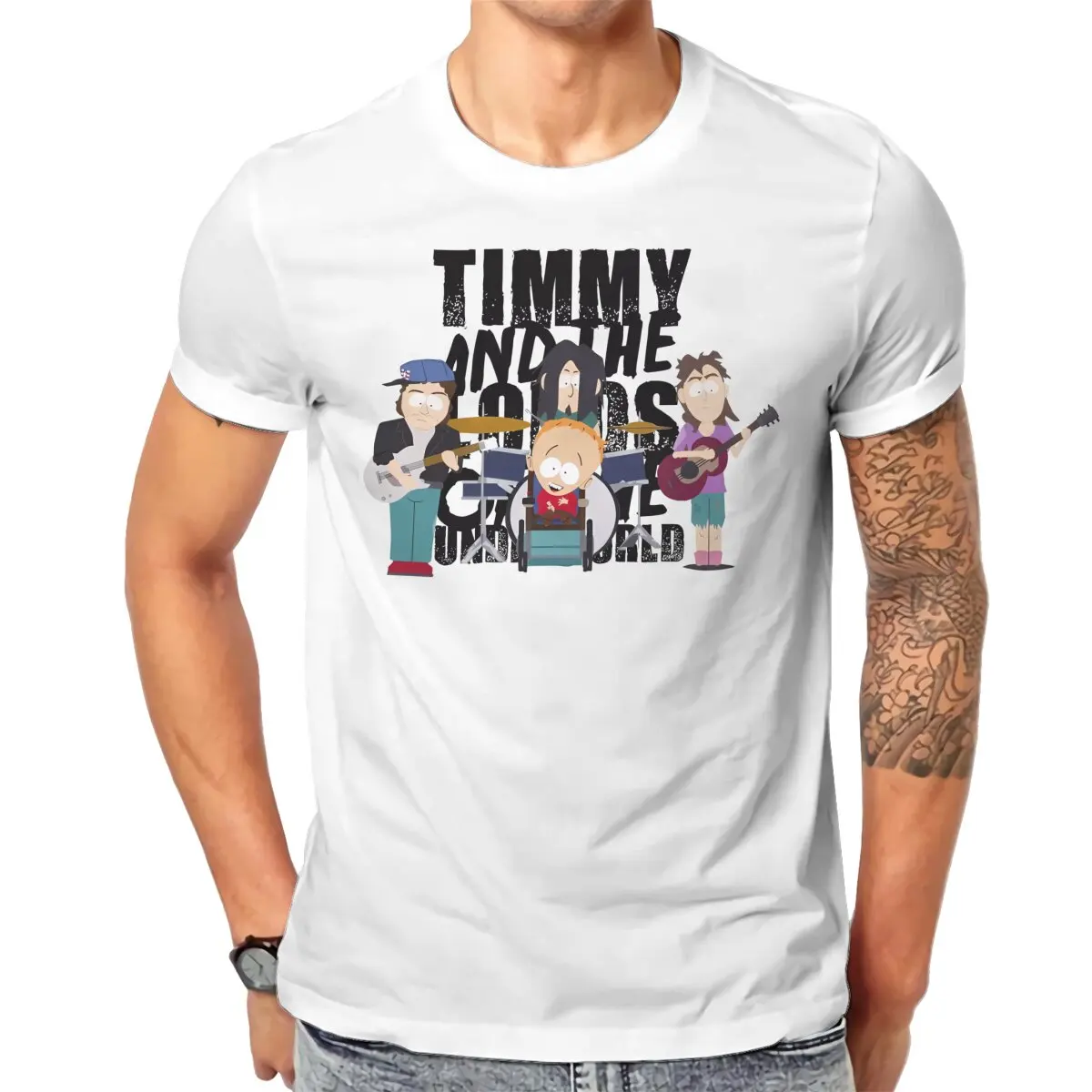 Men Timmy and the Lords of the Underworld T-Shirt Crewneck Cotton Style S-southpark Theme Hipster Ofertas O Neck Graphic Tshirt