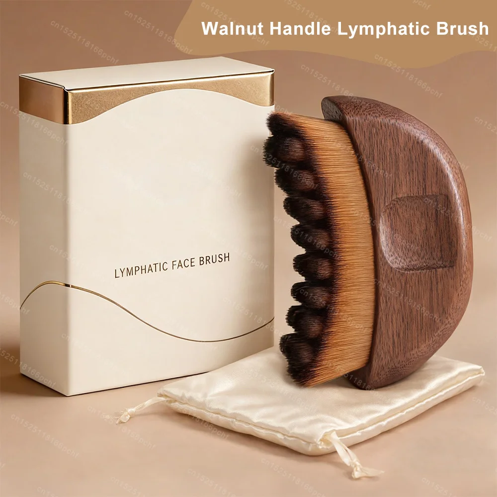 Portable Lymphatic Contour Face Brush Chin Reduce Puffiness Multi-function Lymphatic Drainage Face Brushs with Grooved