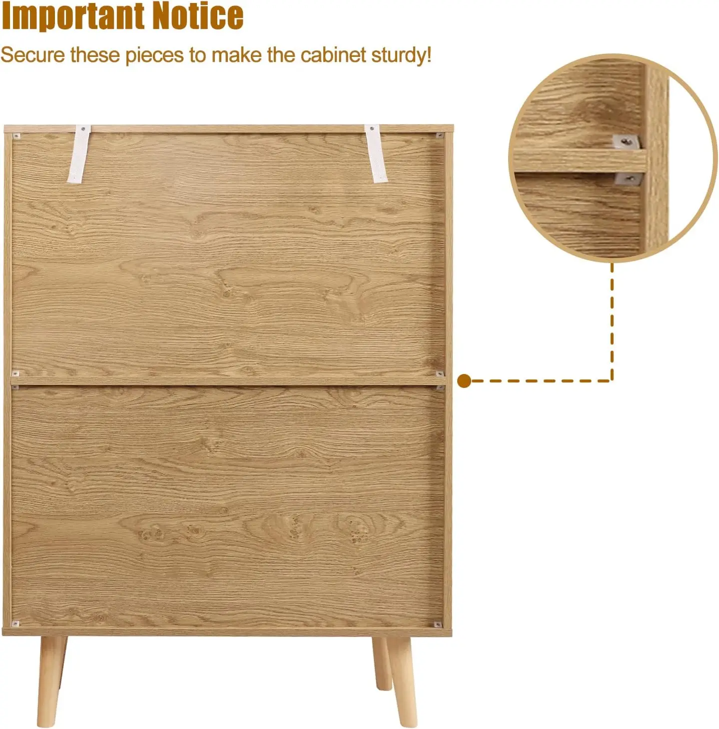 44 "H Hoge Dressoir Opbergkast Met Bewerkte Rotan Voorkant, Entree Schoenenkast Hout 2 Deur Accent