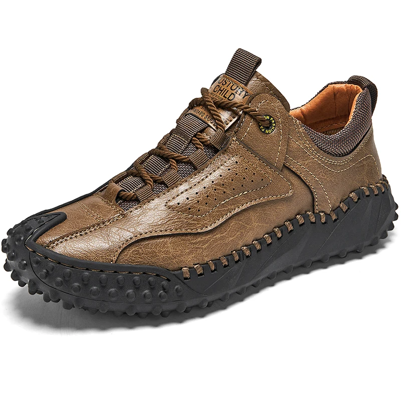 

Luxury Men's Thick Sole Fashion Casual Shoes Men's Hiking Traveling Shoes Big Size：38-48 Mountaineering Shoes Lace Up Non Slip