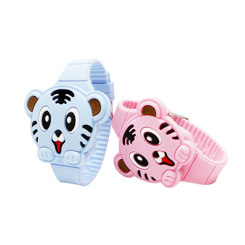 Crianças Assista Cute Tiger LED Relógios Digitais para Meninas Meninos BPA Free Fashion Silicone Band Clamshell Design Crianças Relógio Presentes